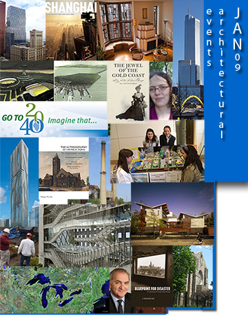 Nearly 50 events on January calendar of Chicago architectural calendar for January, 2010