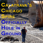 Chicago Spire, Santiago Calatrava, architect, now officially a hole in the ground