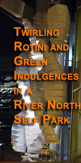 Twirling Rotini and Green Indulgences in a River North Self Park