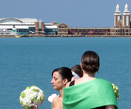 Skyline Brides, Wedding photos against Chicago's iconic architecture