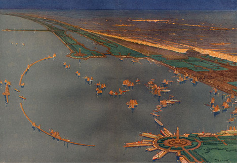 Yacht Harbor and Lakefront Park, 1909 Plan of Chicago, Daniel Burnham, Jules Guerin
