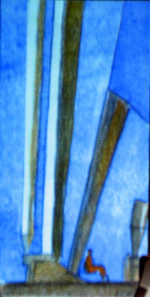 Santiago Calatrava watercolor of Chicago Spire