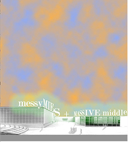 Opening reception for exhibition, messy MIES + MASSIVE middle, at Oakton Community College, November 