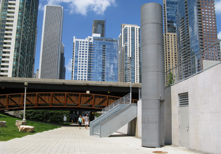Bridge, DuSable Harbor, Chicago, David Woodhouse Architects
