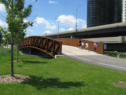 Bridge, DuSable Harbor, Chicago, David Woodhouse Architects