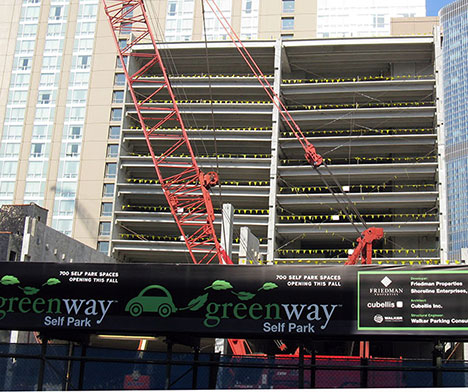 Greenway Self Park, Chicago, during construction