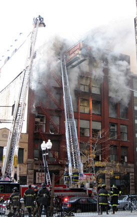 Adler and Sullivan's Wirt Dexter Building Destroyed by Fire