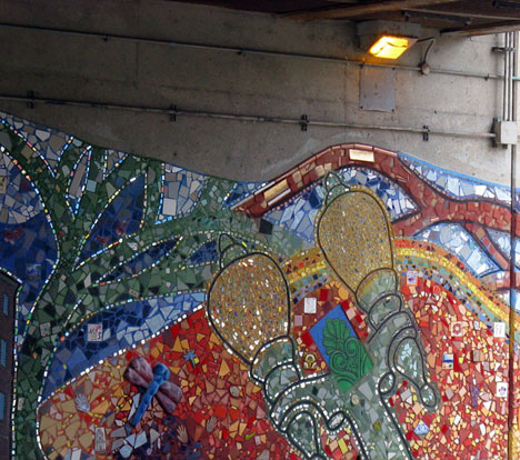Bricolage mosaic, Bryn Mawr underpass, Lake Shore Drive, Chicago