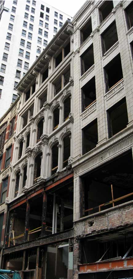 Wabash Avenue facades in Chicago