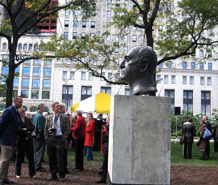 bust of Georg Solti in Grant Park