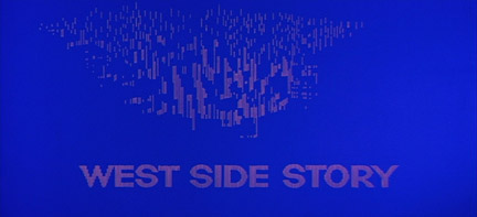 West Side Story, title backdrop by Saul Bass